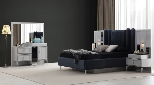 Product img 2, Velar Sis Grisi 6 Kapaklı Yatak Odası Takımı